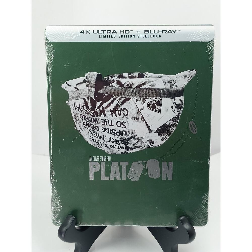 Platoon 4k Ultra HD + Blu-ray 1986 Limited Edition Steelbook Oliver Stone NEW